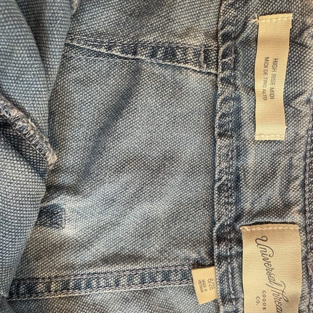 - Universal Thread High Rise Midi Denim Shorts - Picture 4 of 6